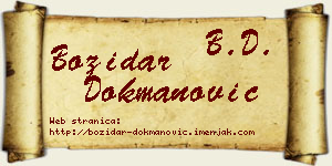 Božidar Dokmanović vizit kartica